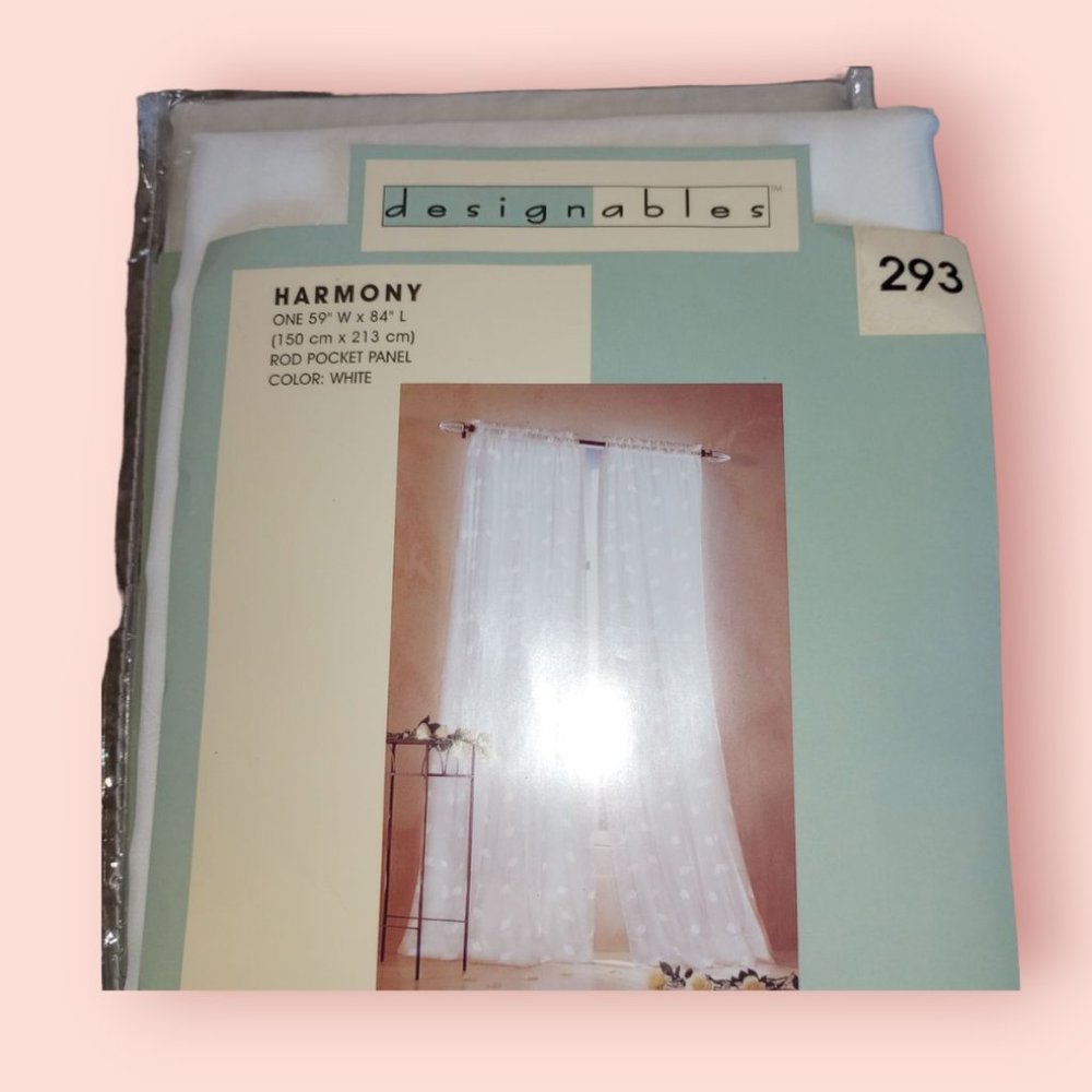 2x vtg NIP Harmony sheer panel 59x84